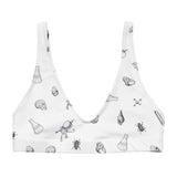 White Ologies Logo bikini top (recycled)