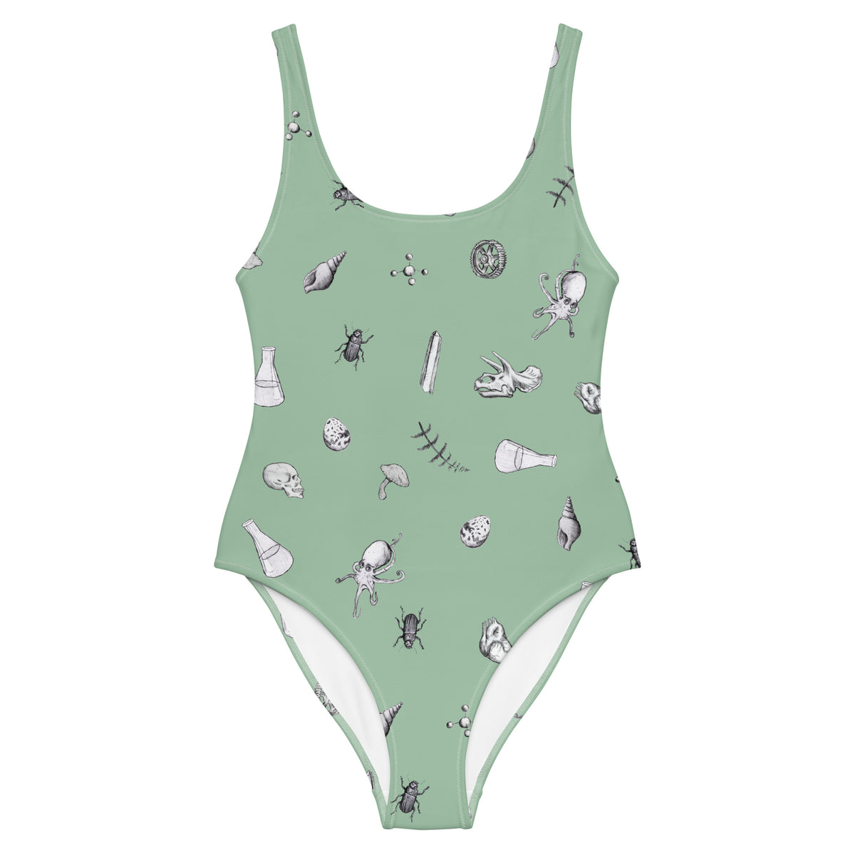 ★Grove★ SAGE PIQUE ONE PIECE★ Sage One Piece Swimsuit
