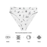 White Ologies Logo high-waisted bikini bottom (recycled)