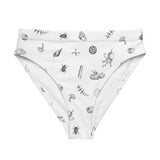 White Ologies Logo high-waisted bikini bottom (recycled)