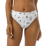 White Ologies Logo high-waisted bikini bottom (recycled)
