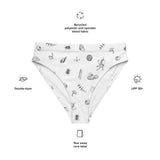 White Ologies Logo high-waisted bikini bottom (recycled)