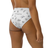 White Ologies Logo high-waisted bikini bottom (recycled)