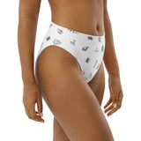 White Ologies Logo high-waisted bikini bottom (recycled)