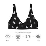 Black Ologies Pattern Bikini Top (recycled)