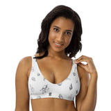 White Ologies Logo bikini top (recycled)