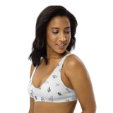 White Ologies Logo bikini top (recycled)