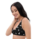 Black Ologies Pattern Bikini Top (recycled)