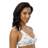 White Ologies Logo bikini top (recycled)