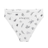White Ologies Logo high-waisted bikini bottom (recycled)