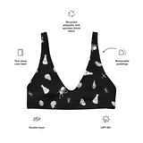 Black Ologies Pattern Bikini Top (recycled)