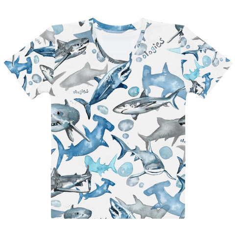 Selachimorphology (Sharks) All Over Print Shirt (Womens)