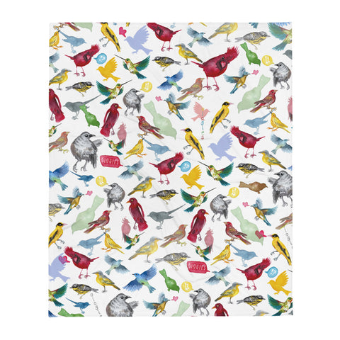 Ornithology (Birds) Throw Blanket